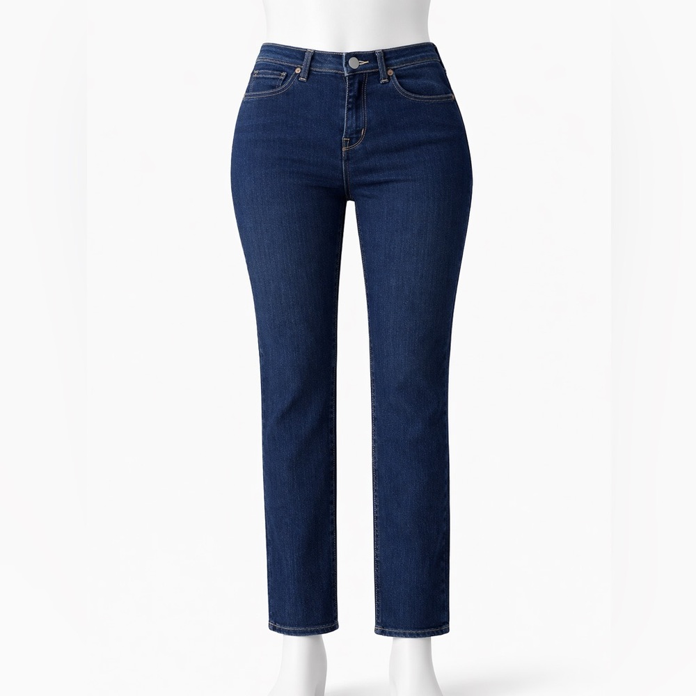 Levi’s 724 High Rise Slim Straight Jeans Dark Wash Stretch Denim Size 31